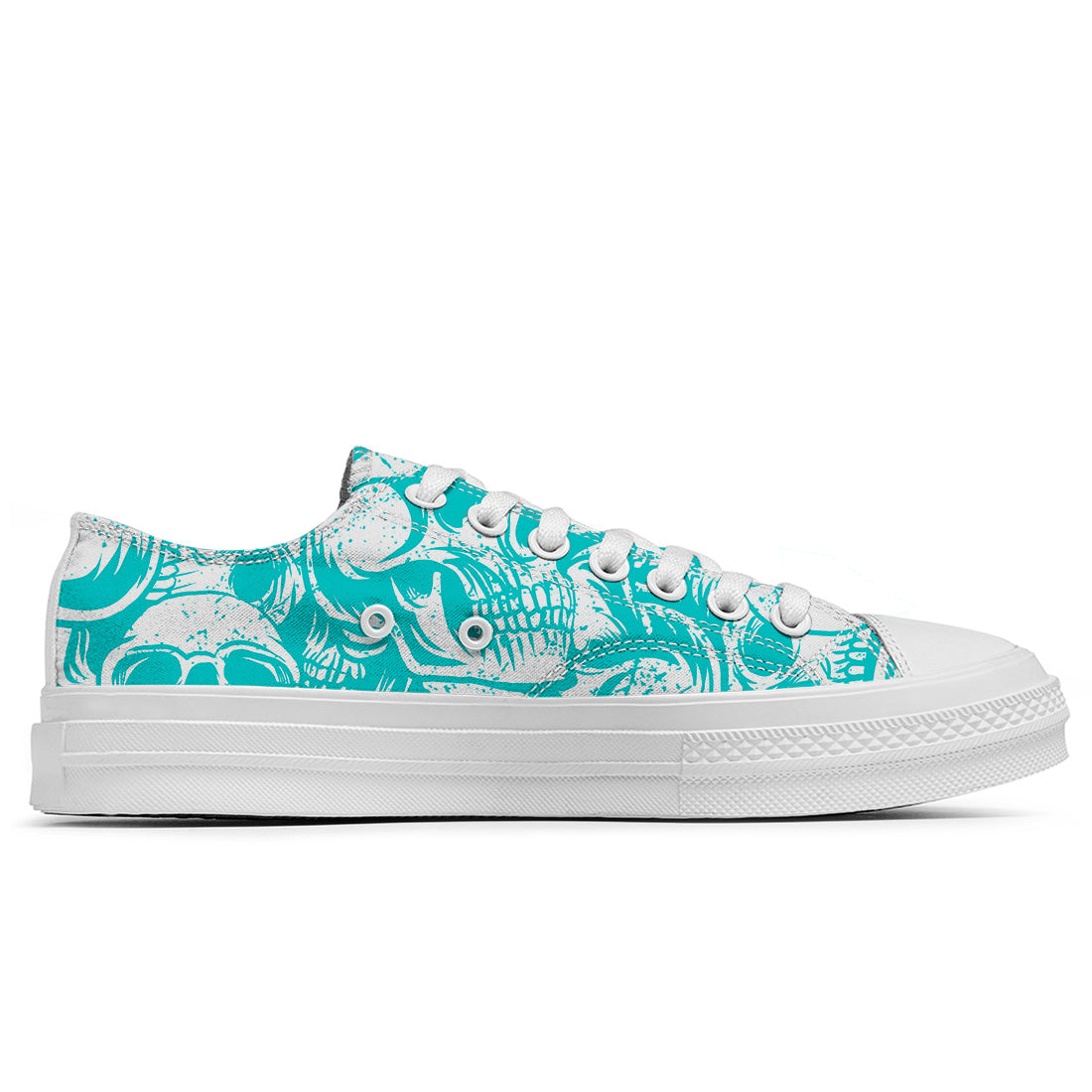 Resalta tu estilo con las zapatillas bajas de lona Skeleton para hombre y mujer