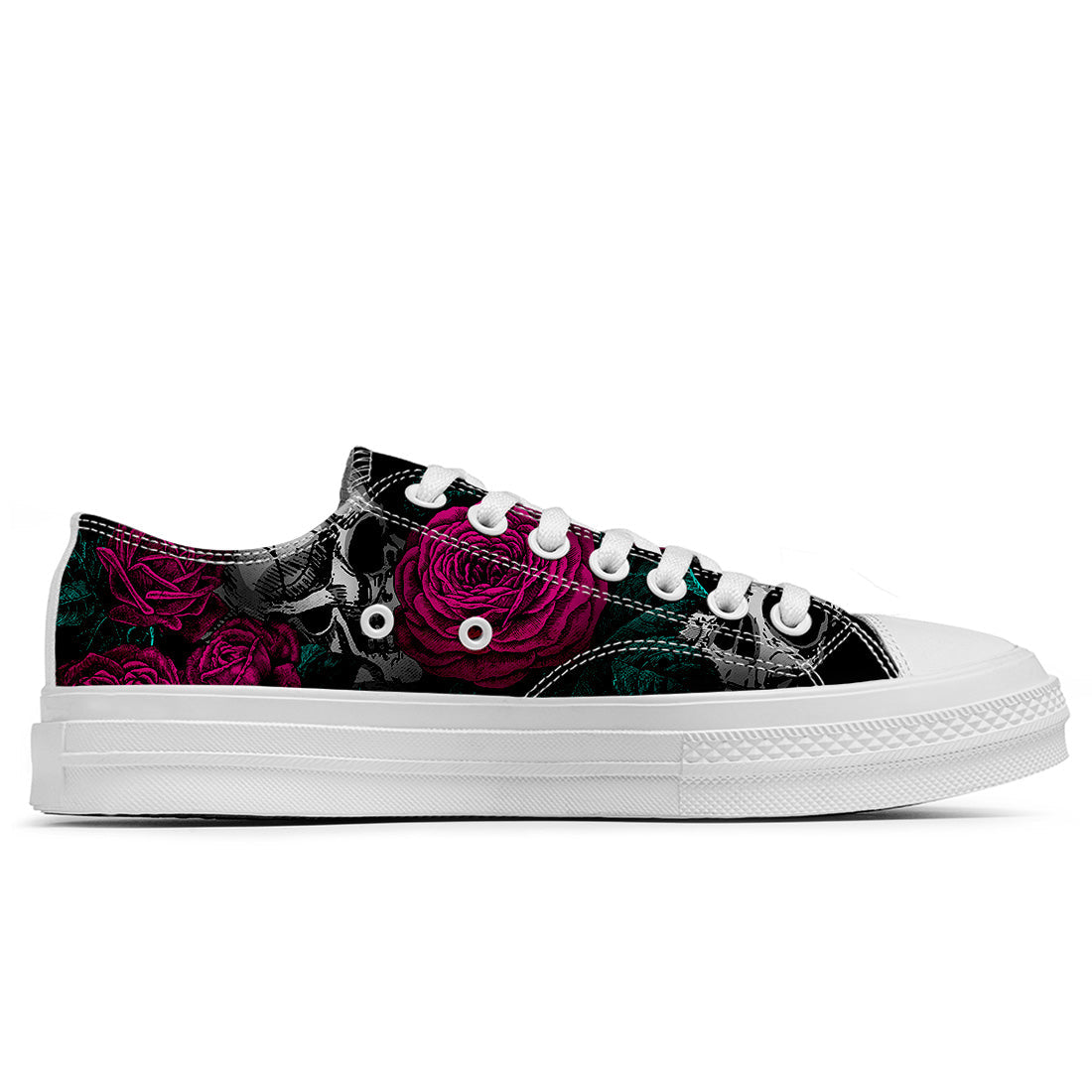 Resalta tu estilo con las zapatillas bajas de lona Skeleton para hombre y mujer
