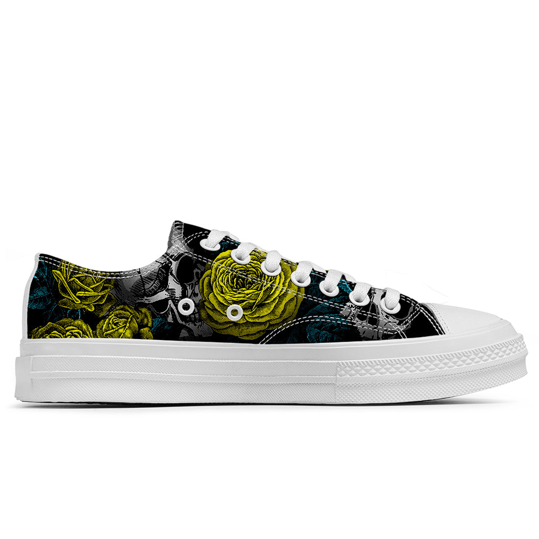 Resalta tu estilo con las zapatillas bajas de lona Skeleton para hombre y mujer