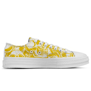 Resalta tu estilo con las zapatillas bajas de lona Skeleton para hombre y mujer