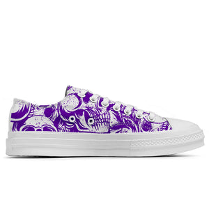 Resalta tu estilo con las zapatillas bajas de lona Skeleton para hombre y mujer