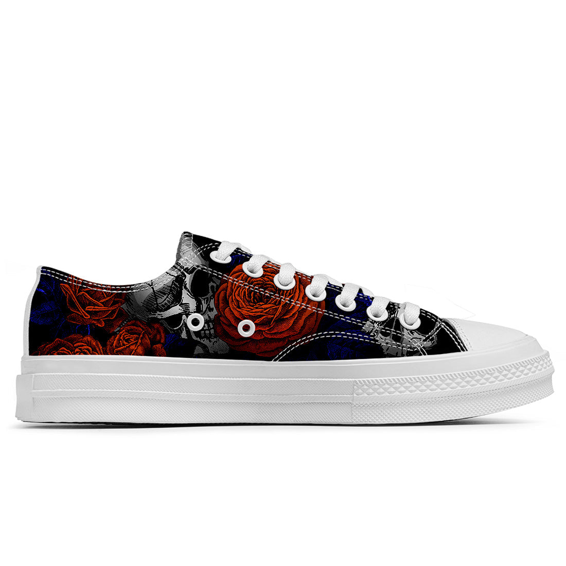 Resalta tu estilo con las zapatillas bajas de lona Skeleton para hombre y mujer