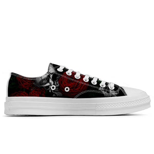 Resalta tu estilo con las zapatillas bajas de lona Skeleton para hombre y mujer