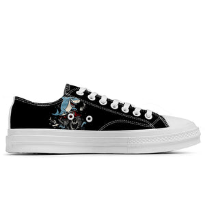 Realza tu estilo con las zapatillas bajas de lona Shark para hombre y mujer