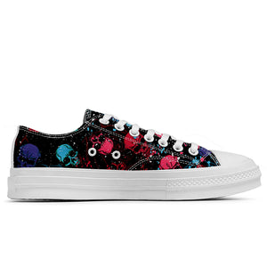 Resalta tu estilo con las zapatillas bajas de lona Skeleton para hombre y mujer