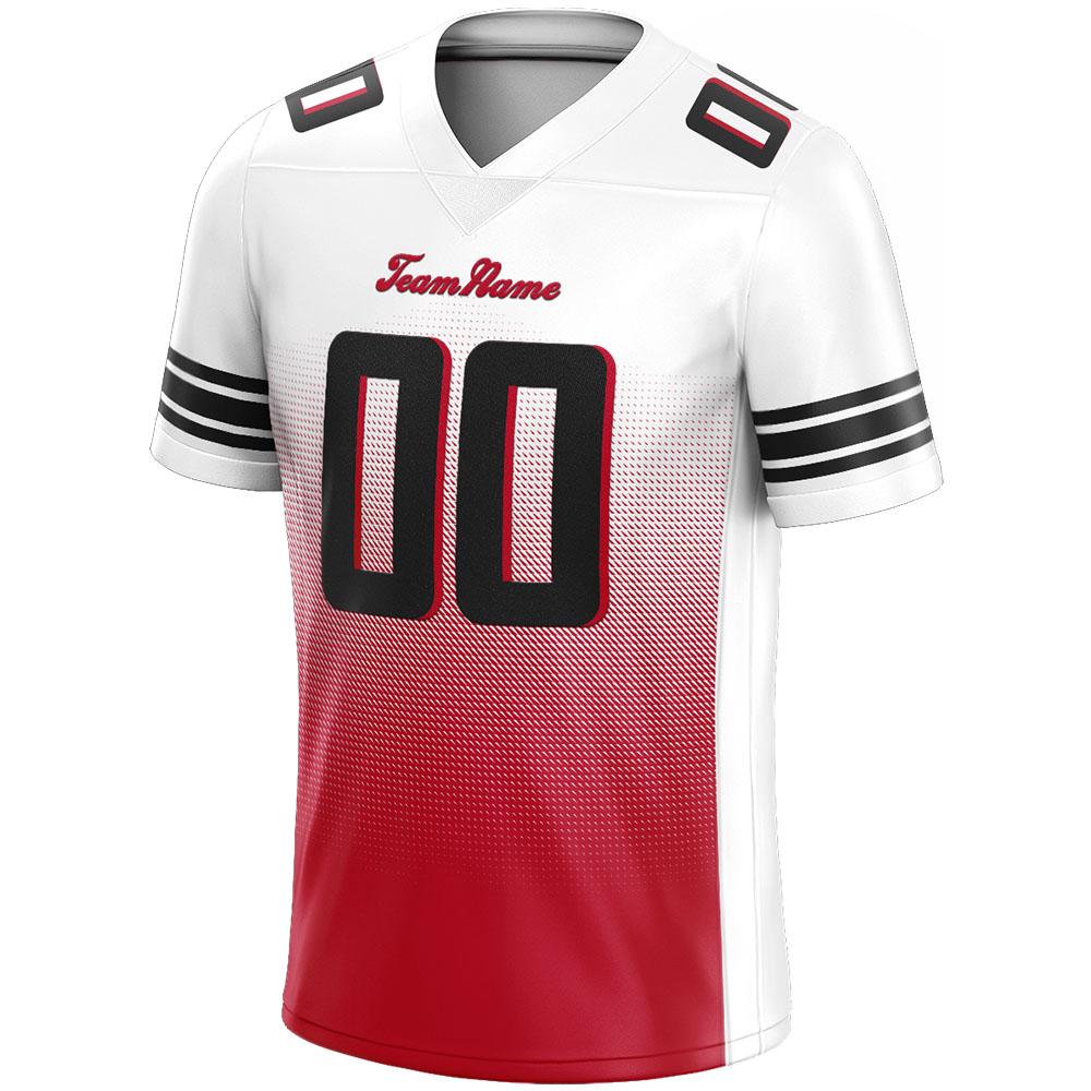 custom authentic gradient fashion football jersey purple-black-white mesh