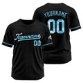 Camisetas de béisbol negras personalizadas con diseño bordado y estilo hip hop