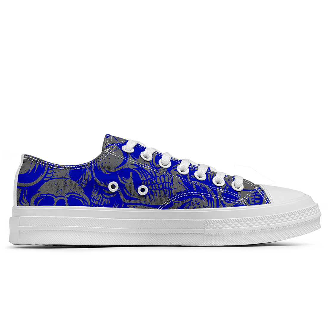 Resalta tu estilo con las zapatillas bajas de lona Skeleton para hombre y mujer