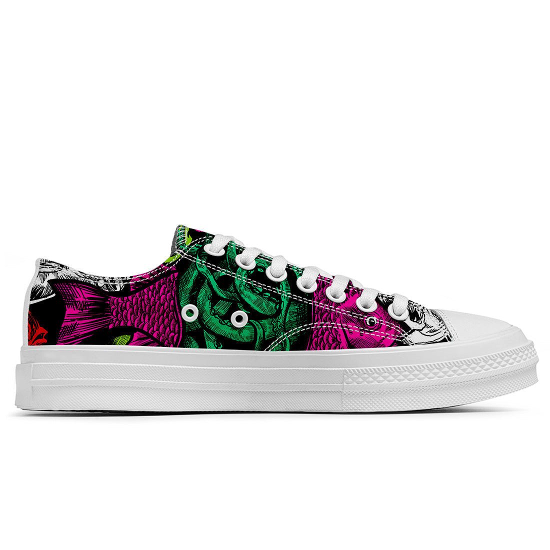 Resalta tu estilo con las zapatillas bajas de lona Fish para hombre y mujer