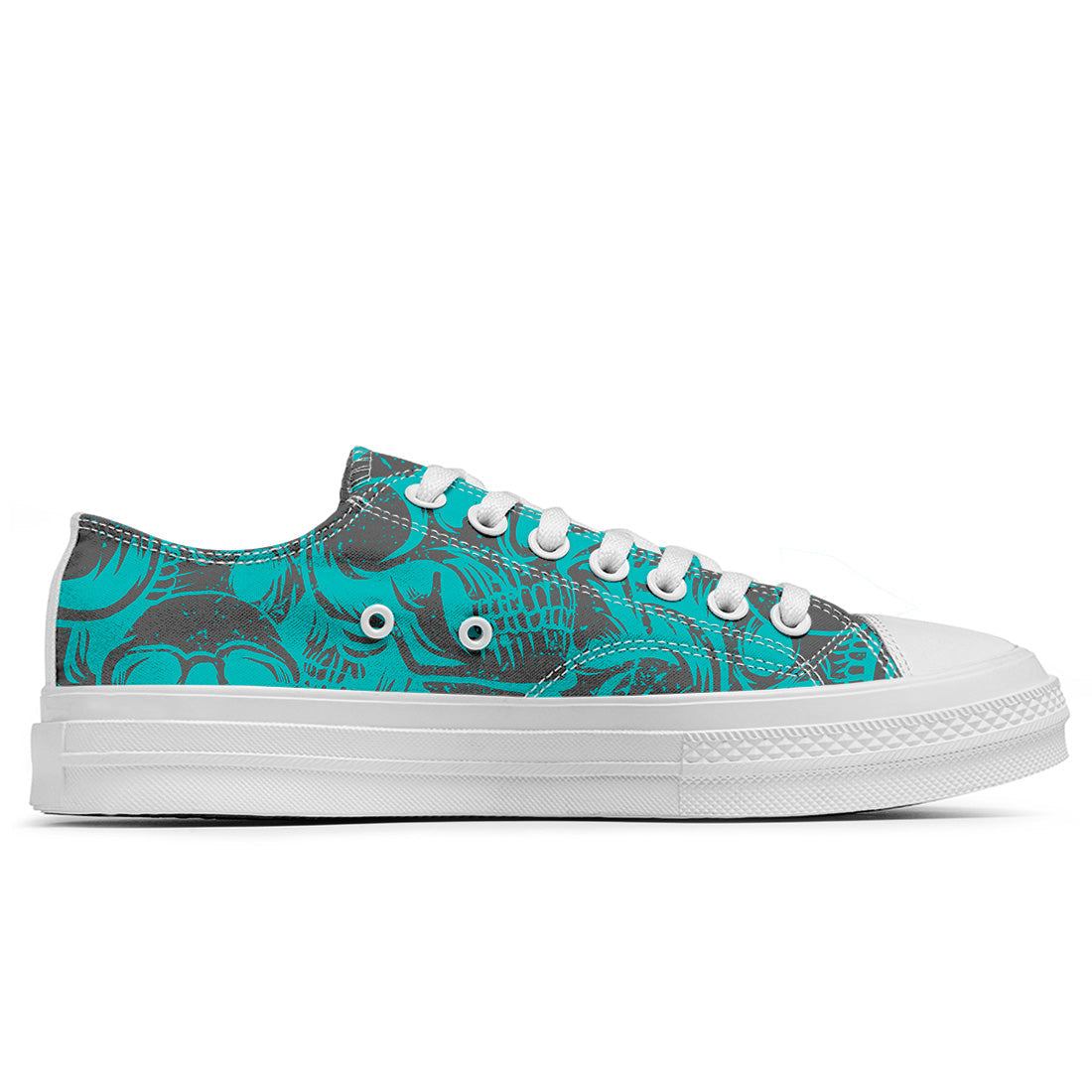 Resalta tu estilo con las zapatillas bajas de lona Skeleton para hombre y mujer