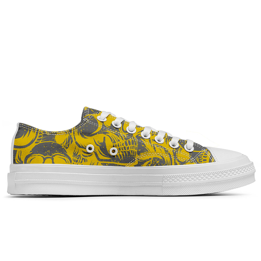 Resalta tu estilo con las zapatillas bajas de lona Skeleton para hombre y mujer
