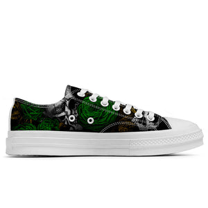 Resalta tu estilo con las zapatillas bajas de lona Skeleton para hombre y mujer