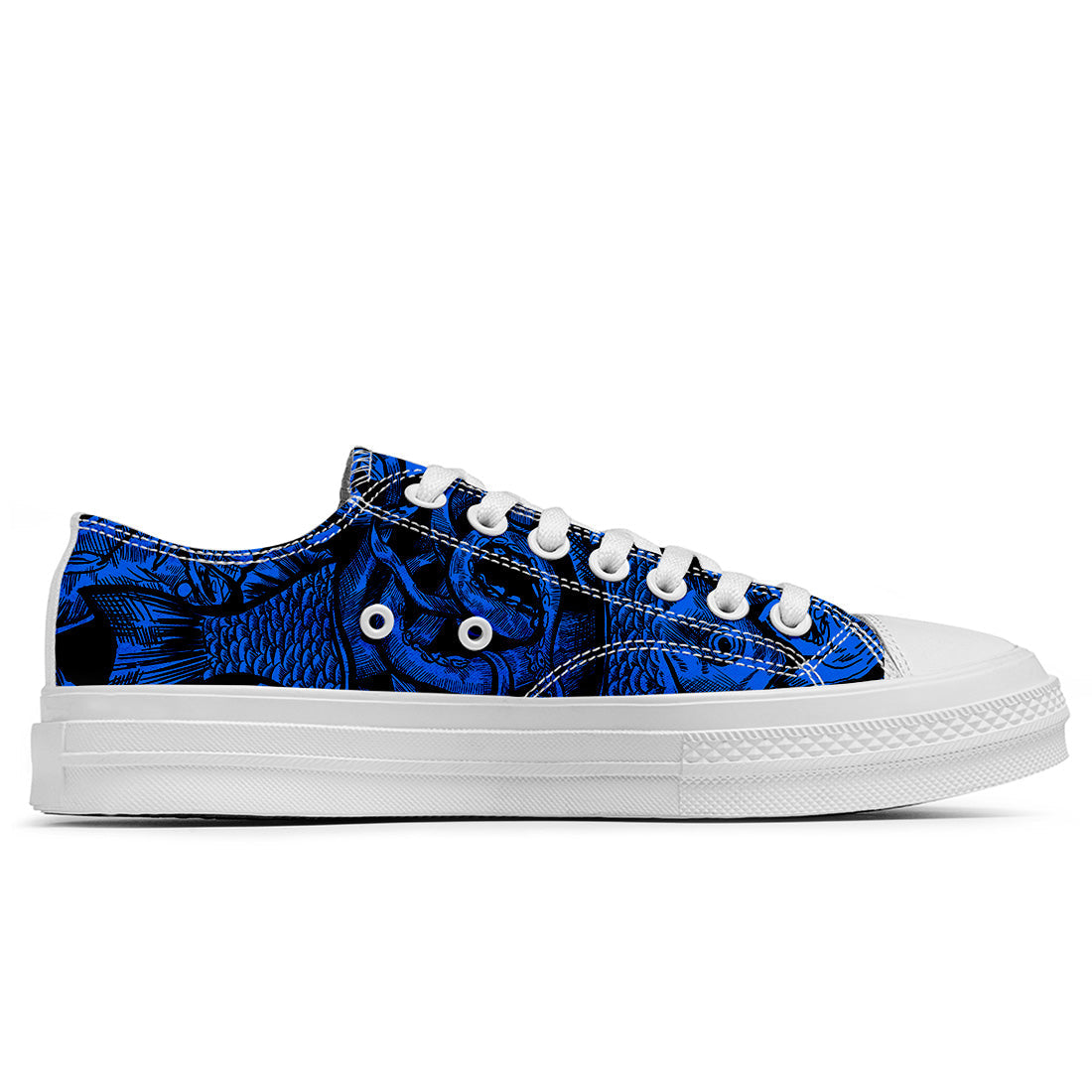 Resalta tu estilo con las zapatillas bajas de lona Fish para hombre y mujer