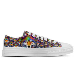 Realza tu estilo con las zapatillas bajas de lona Wolf para hombre y mujer