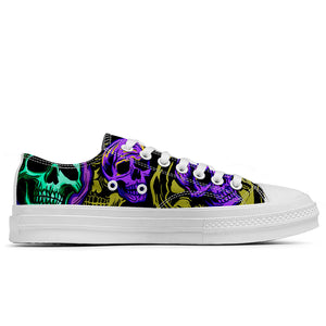 Resalta tu estilo con las zapatillas bajas de lona Skeleton para hombre y mujer