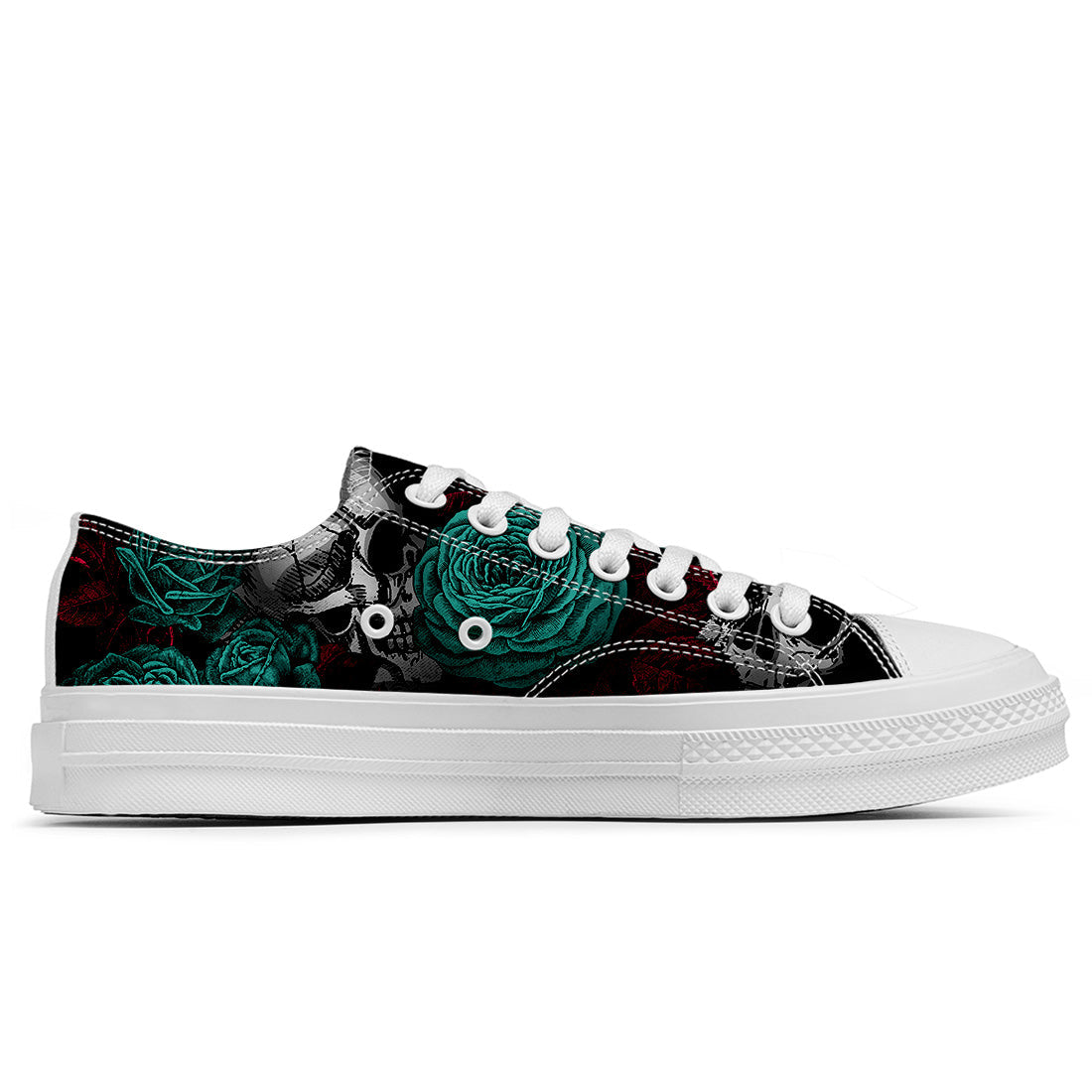 Resalta tu estilo con las zapatillas bajas de lona Skeleton para hombre y mujer