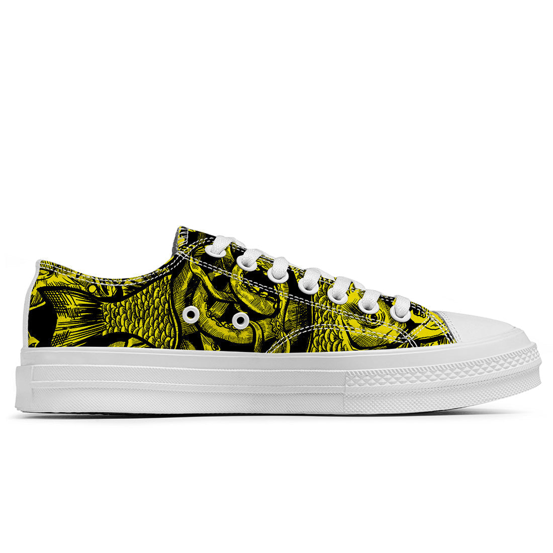 Resalta tu estilo con las zapatillas bajas de lona Fish para hombre y mujer