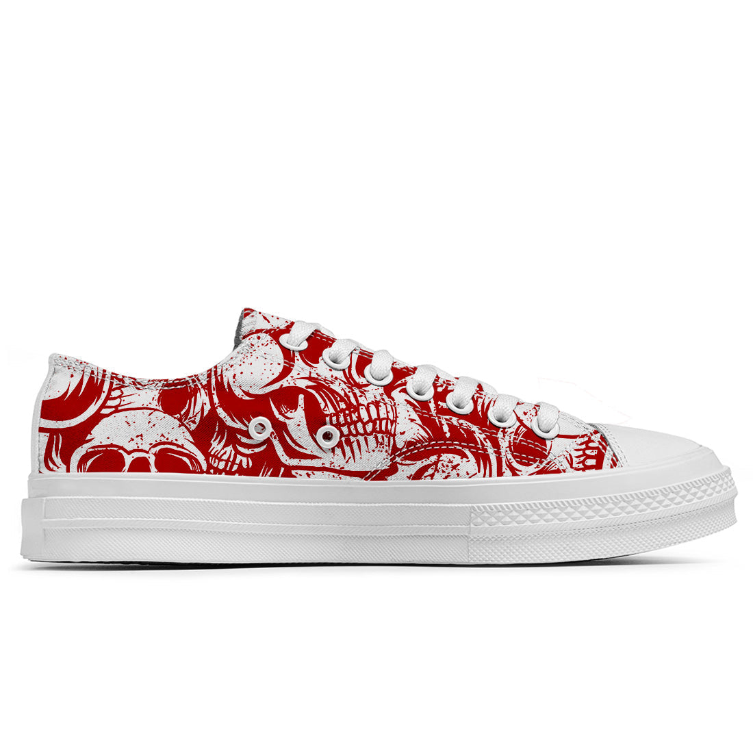 Resalta tu estilo con las zapatillas bajas de lona Skeleton para hombre y mujer