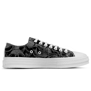 Resalta tu estilo con las zapatillas bajas de lona Skeleton para hombre y mujer