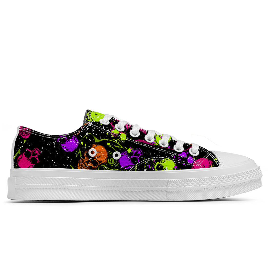 Resalta tu estilo con las zapatillas bajas de lona Skeleton para hombre y mujer