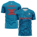 custom soccer uniform jersey kids adults personalized set jersey shirt blue