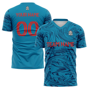 custom soccer uniform jersey kids adults personalized set jersey shirt blue