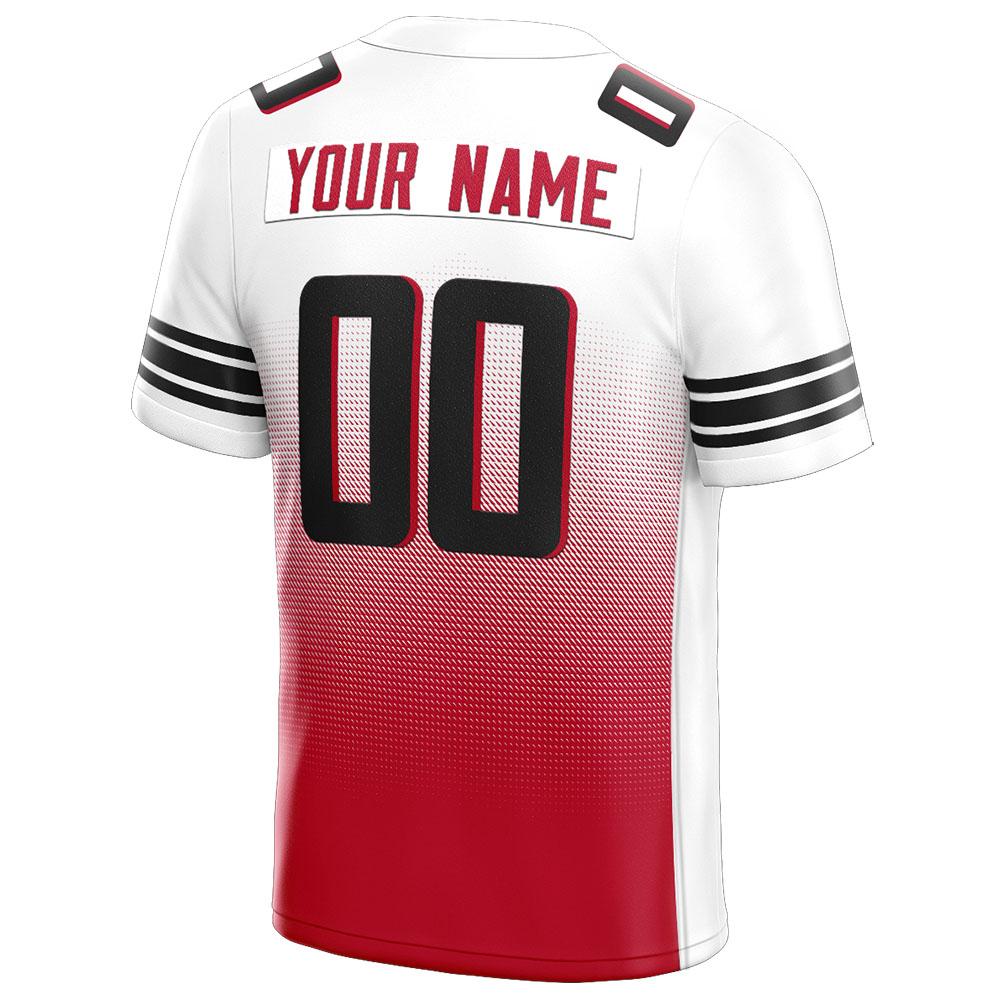 custom authentic gradient fashion football jersey purple-black-white mesh