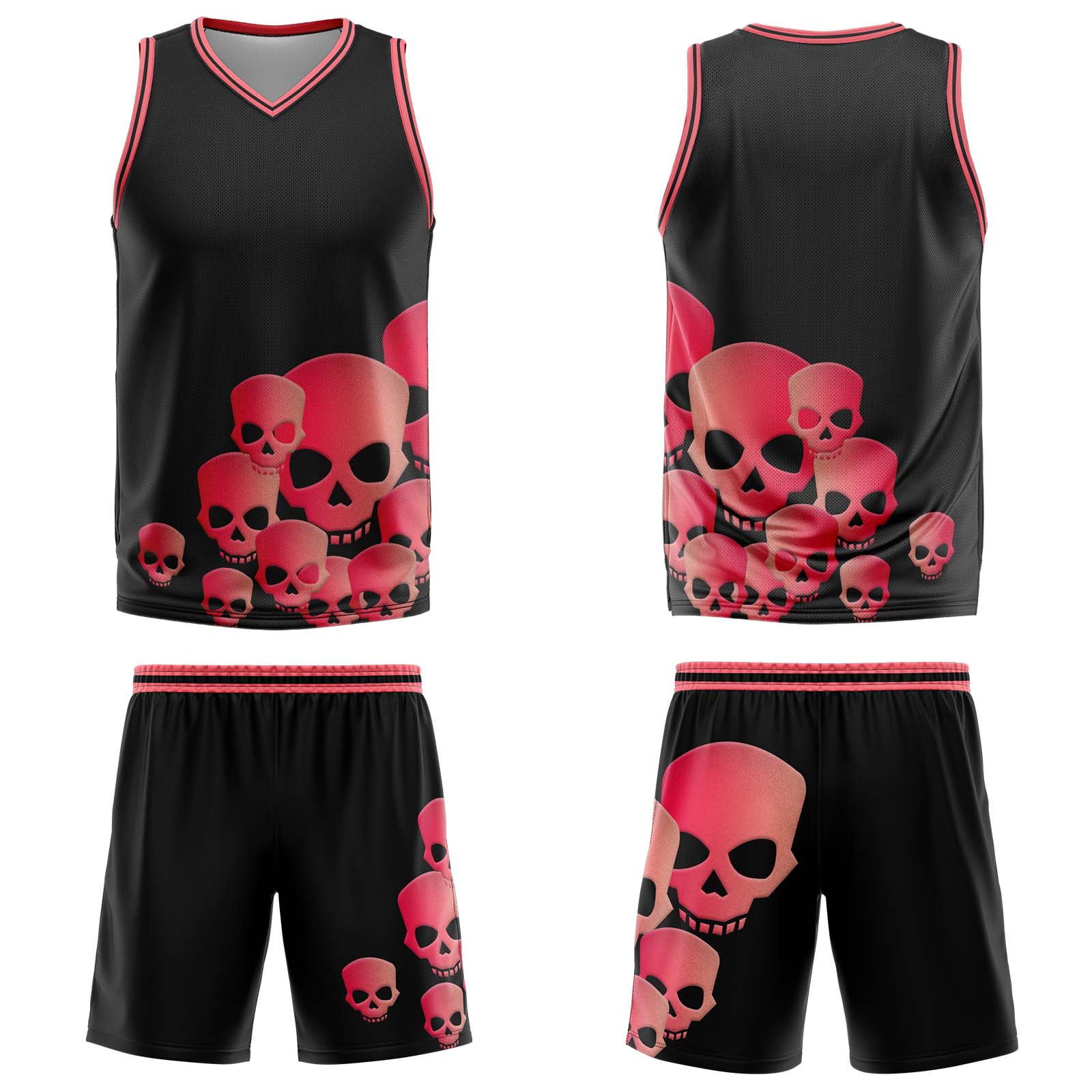 Uniforme de baloncesto rosa fluido personalizado con tu logotipo-nombre y número impresos