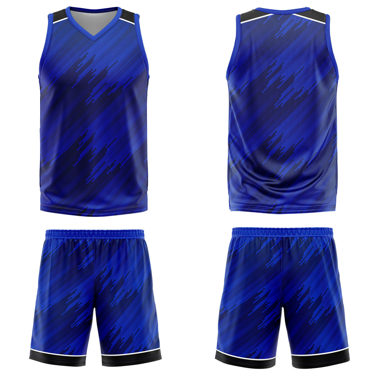 Uniforme de baloncesto azul marino personalizado con su logotipo-nombre y número impresos