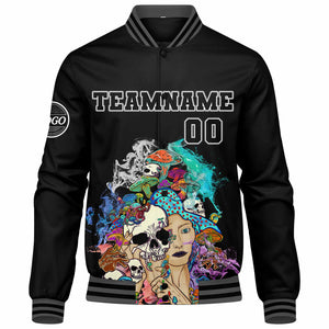 Chaqueta universitaria personalizada estilo Letterman para hombres-mujeres y jóvenes-color gris