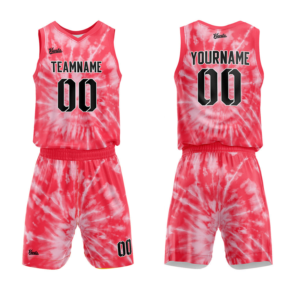 Uniforme de baloncesto rojo personalizado con tu logotipo-nombre y número impresos