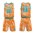 Uniforme de baloncesto naranja personalizado con tu logotipo-nombre y número impresos
