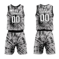 Uniforme de baloncesto gris personalizado con tu logotipo-nombre y número impresos