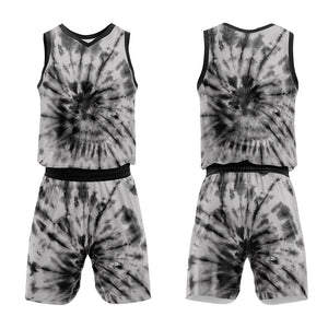 Uniforme de baloncesto gris personalizado con tu logotipo-nombre y número impresos