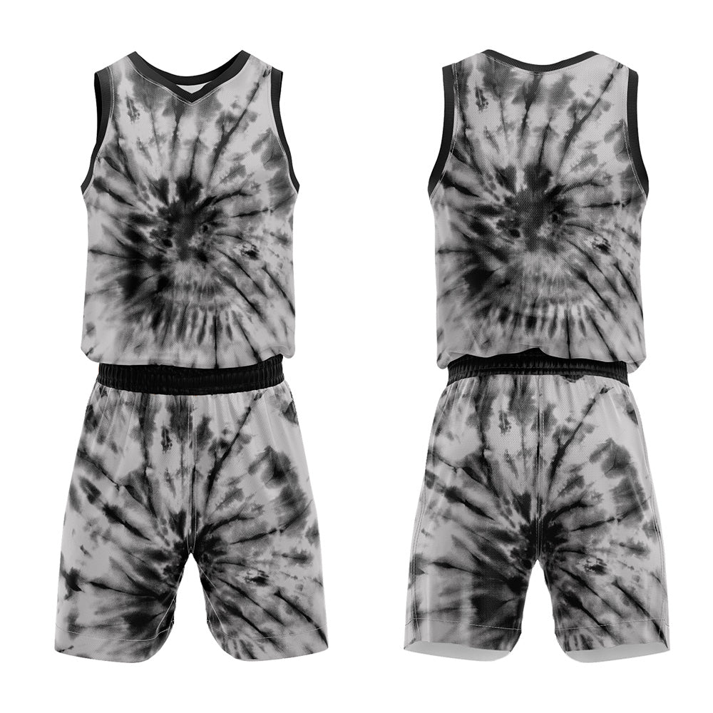 Uniforme de baloncesto gris personalizado con tu logotipo-nombre y número impresos