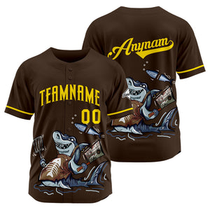 Uniformes de béisbol Custom Chef color marrón tiburón de alta calidad para adultos y niños & optimizados para el rendimiento