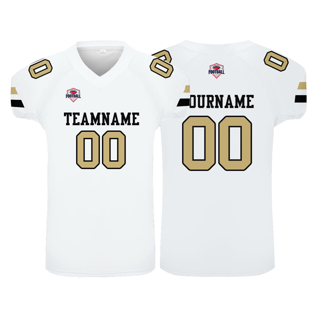 Camiseta de fútbol personalizada con nombre y número del equipo impresos
