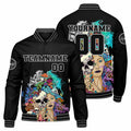 Chaqueta universitaria personalizada estilo Letterman para hombres-mujeres y jóvenes-color gris