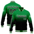 Chaqueta universitaria personalizada estilo Letterman para hombres-mujeres y jóvenes-color verde y negro