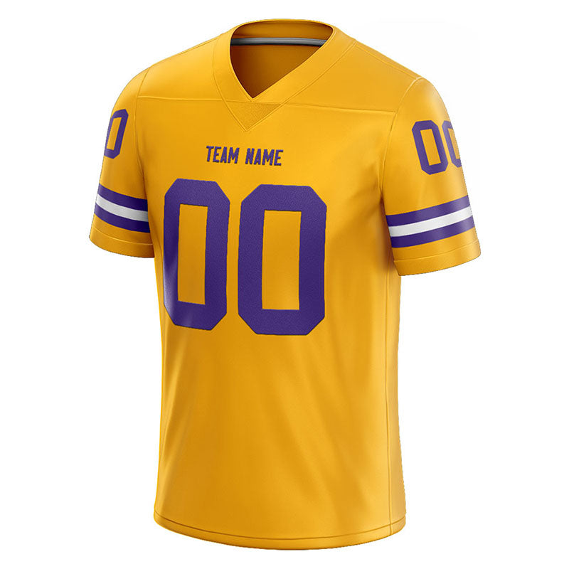 customized  authentic football jersey yellow-purple-white