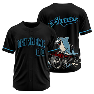Uniformes de béisbol personalizados Motor Shark en color negro de alta calidad para adultos y niños & optimizados para el rendimiento
