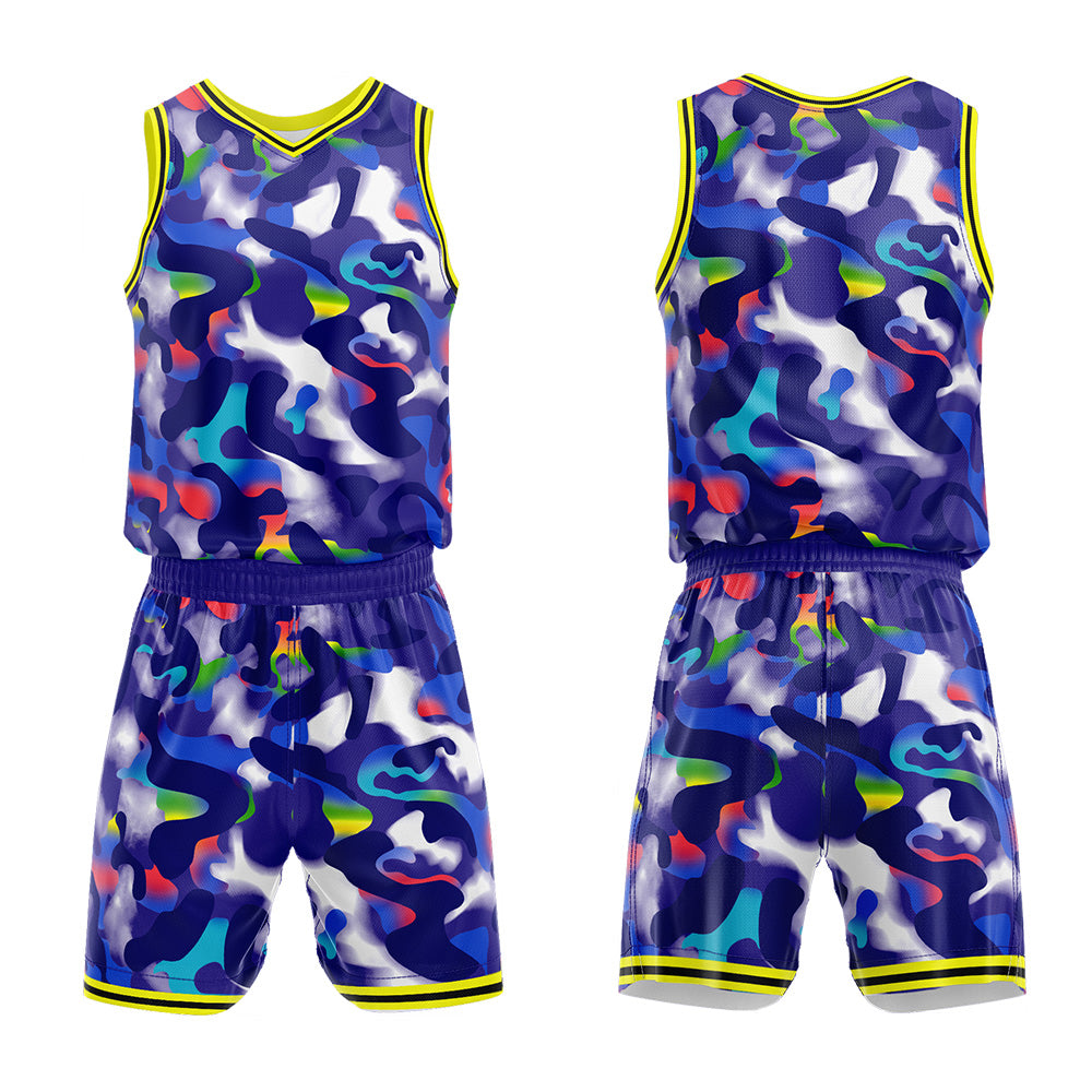 Uniforme de baloncesto azul marino personalizado y elegante con tu logotipo-nombre y número impresos