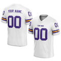 customized  authentic football jersey white-purple-yellow