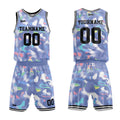 Uniforme de baloncesto personalizado en un precioso color gris azulado con tu logotipo-nombre y número impresos