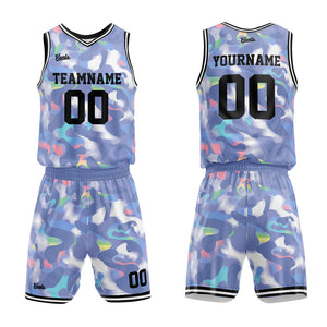 Uniforme de baloncesto personalizado en un precioso color gris azulado con tu logotipo-nombre y número impresos