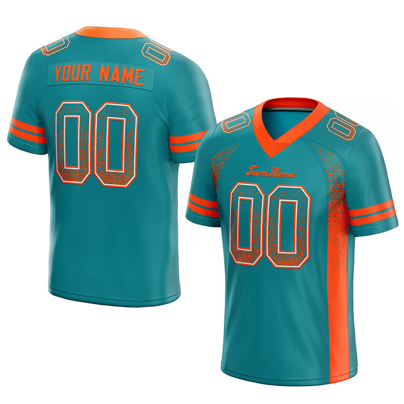 custom authentic drift fashion football jersey gray-red mesh