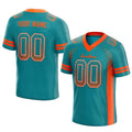 custom authentic drift fashion football jersey aqua-orange mesh