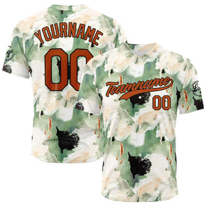 Camiseta de béisbol con dise?o personalizado estampado a todo color verde grisáceo