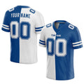 custom authentic split fashion football jersey royal-white mesh