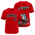 Uniformes de béisbol personalizados Motor Shark-Red de alta calidad para adultos y niños & optimizados para el rendimiento